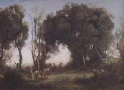 Jean Baptiste Camille  Corot Une matinee (mk11) France oil painting artist
